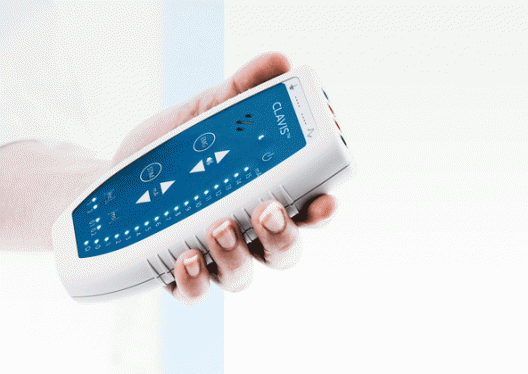 Dantec Clavis™ ist für die Stimulation und Aufzeichnung von EMG Signalen konzipiert, in einem einfachen und mobilen Gerät der Grösse eines PDA.