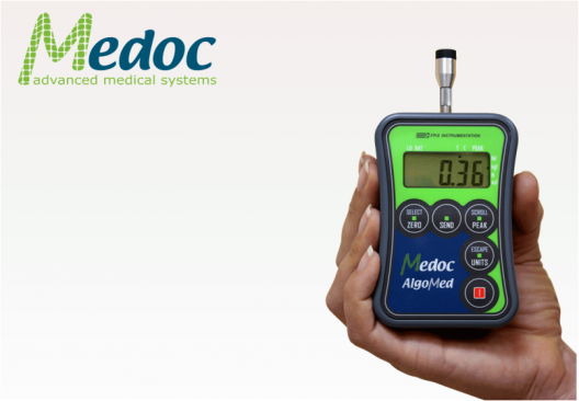 Medoc AlgoMed measures pain threshold in tender tissue by pressure; fibromyalgia